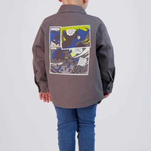 Batman Toddler Boy Cotton Twill Shackets jacket comics Size 5T - Picture 1 of 13